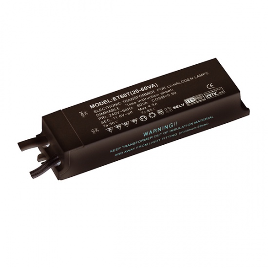 SAXBY 12V Transformer 20W - 60W Dimmable - ET60R